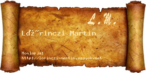 Lőrinczi Martin névjegykártya